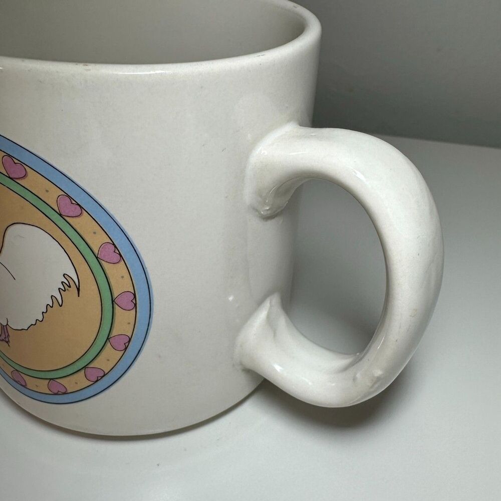 Vintage Coffee Mug with Cute Rooster and Hearts Design - Picture 5 of 5